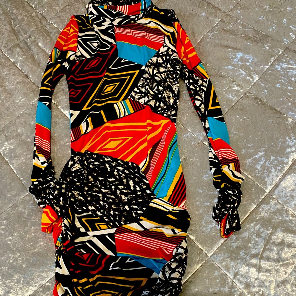 Multicolor mini dress